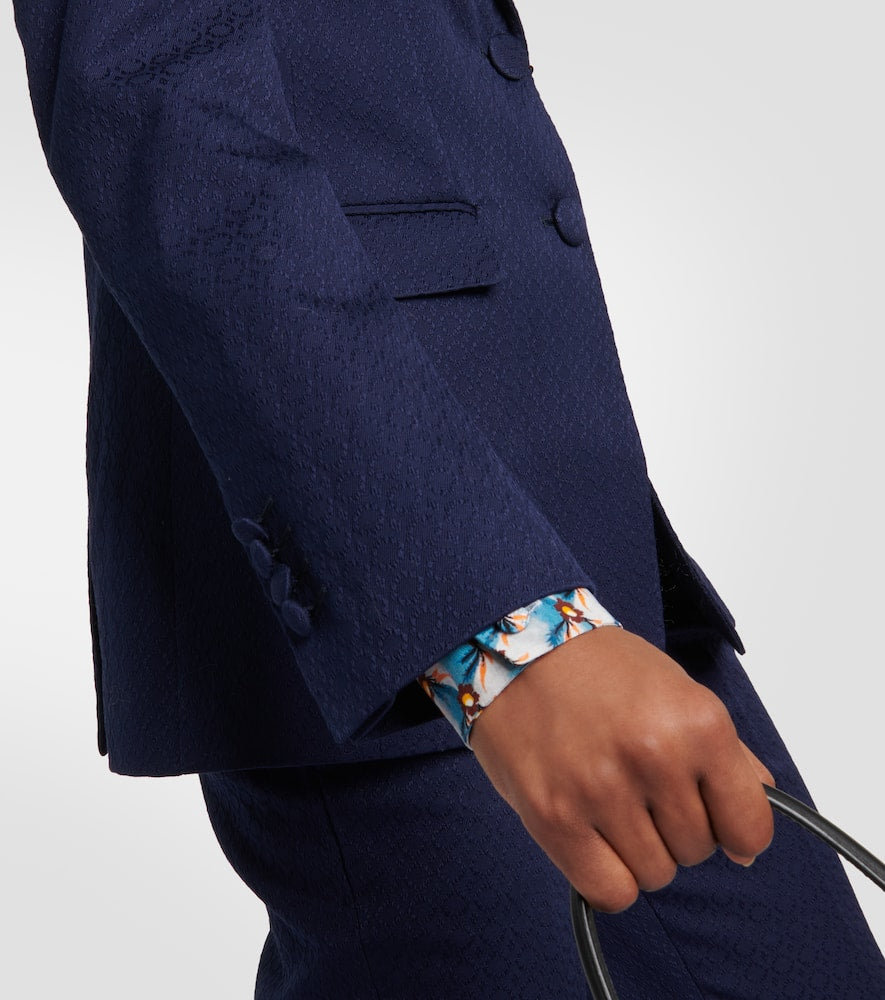 Etro Paisley jacquard cotton blazer