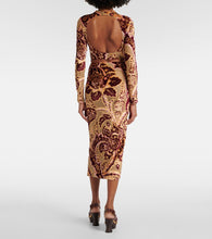 Etro Paisley jacquard velvet midi skirt