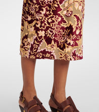 Etro Paisley jacquard velvet midi skirt