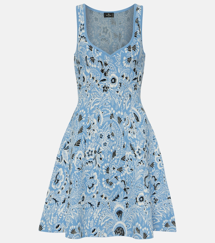 Etro Paisley knitted jacquard minidress. Etro Paisley 针织提花迷你连衣裙