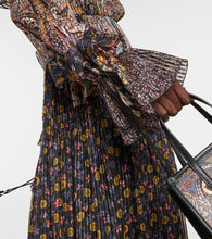 Etro Paisley pleated metallic silk gown