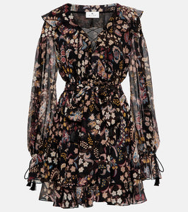 Etro Paisley silk-blend minidress
