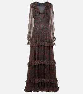 Etro Paisley silk gown
