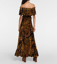 Etro Paisley velvet maxi dress