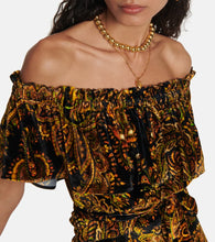 Etro Paisley velvet maxi dress