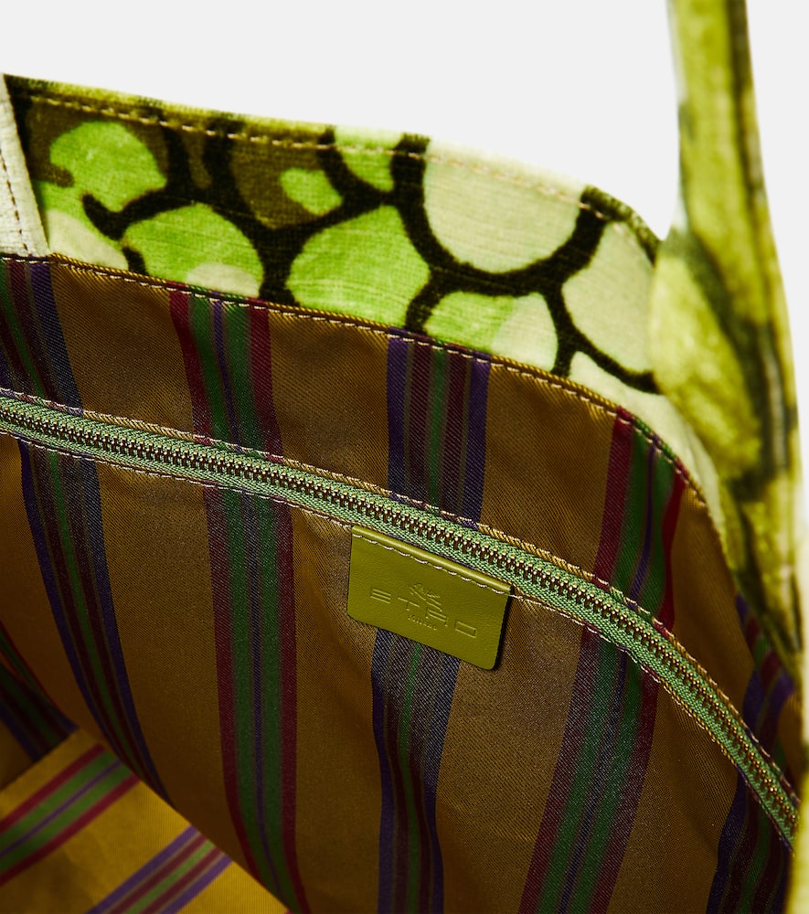 Etro Pegaso leather-trimmed tote bag