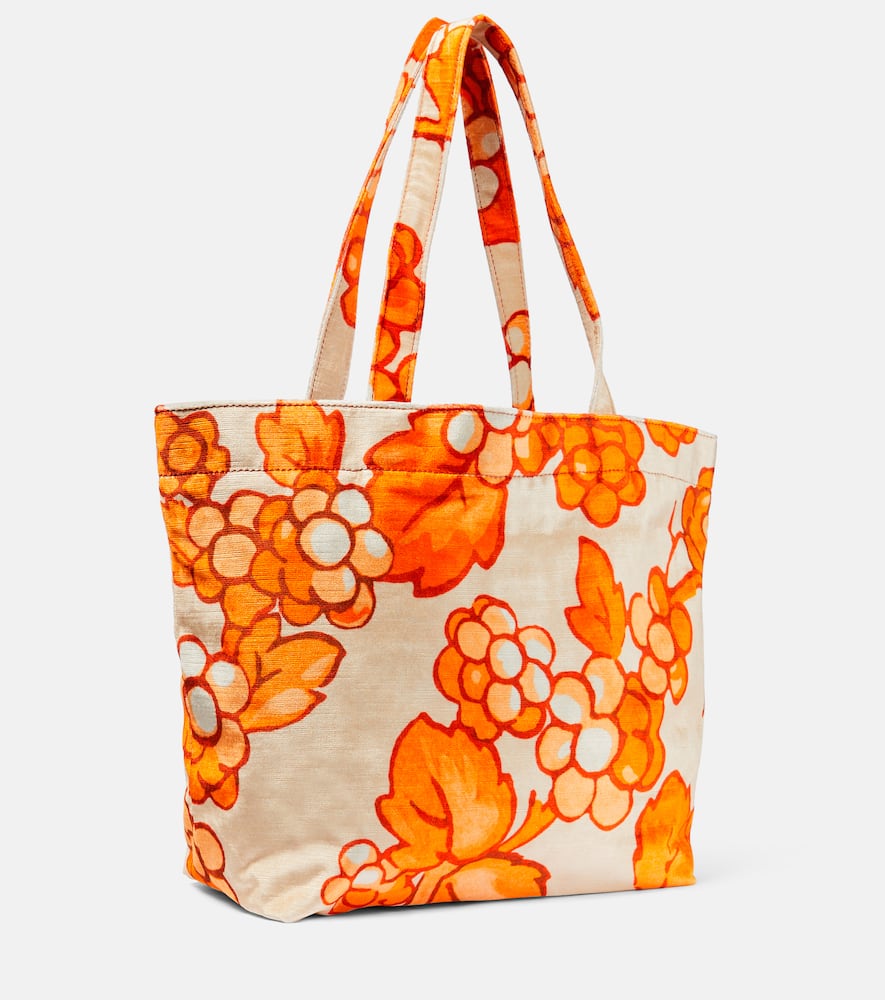 Etro Pegaso leather-trimmed tote bag