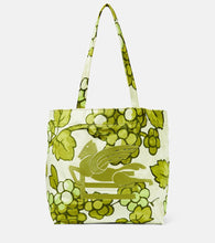 Etro Pegaso leather-trimmed tote bag