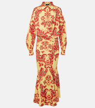 Etro Printed cotton and silk maxi dress. Etro 印花棉丝混纺长款连衣裙