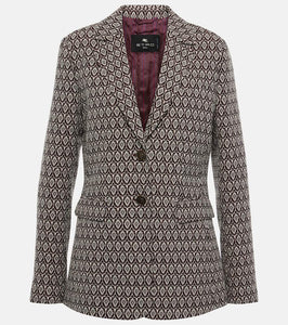 Etro Printed cotton-blend blazer