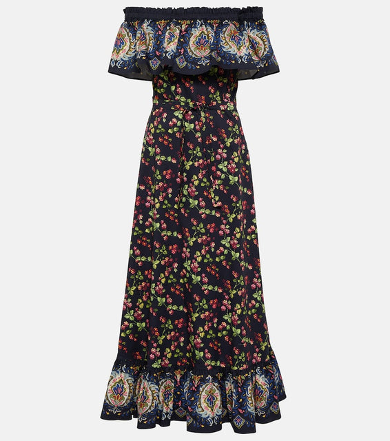 Etro Printed cotton-blend maxi dress