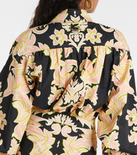 Etro Printed cotton-blend maxi shirt dress