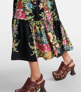 Etro Printed cotton midi dress