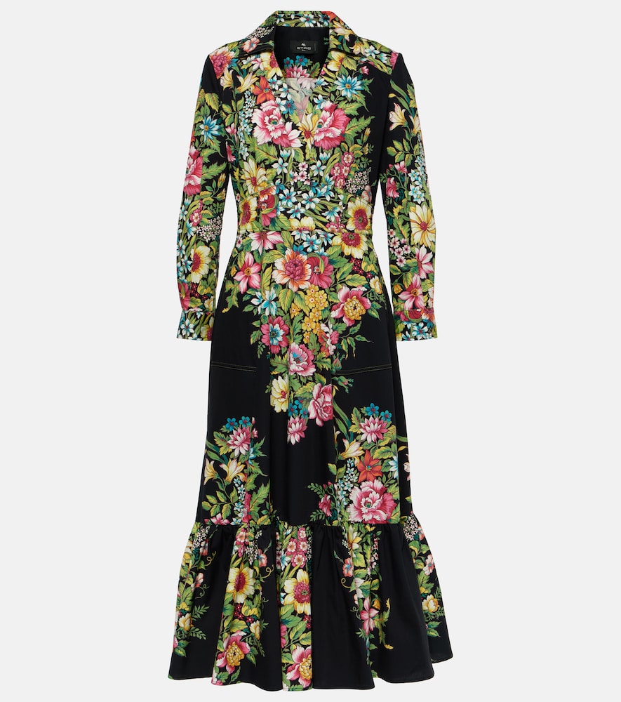 Etro Printed cotton midi dress. Etro 印花棉质中长连衣裙