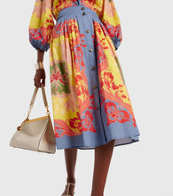Etro Printed cotton poplin midi skirt
