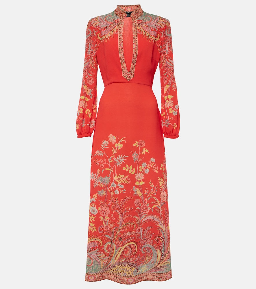 Etro Printed midi dress. Etro 印花中长连衣裙
