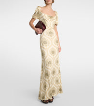 Etro Printed puff-sleeve gown