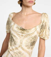 Etro Printed puff-sleeve gown
