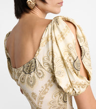 Etro Printed puff-sleeve gown