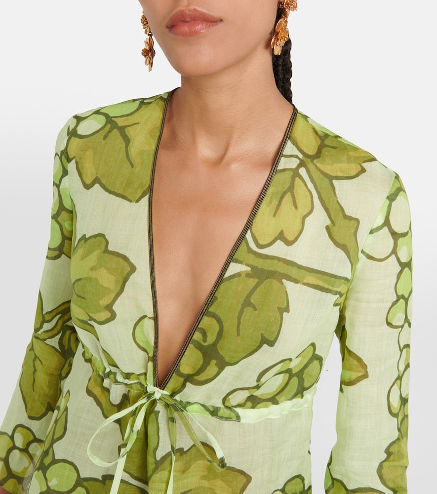 Etro Printed ramie tunic
