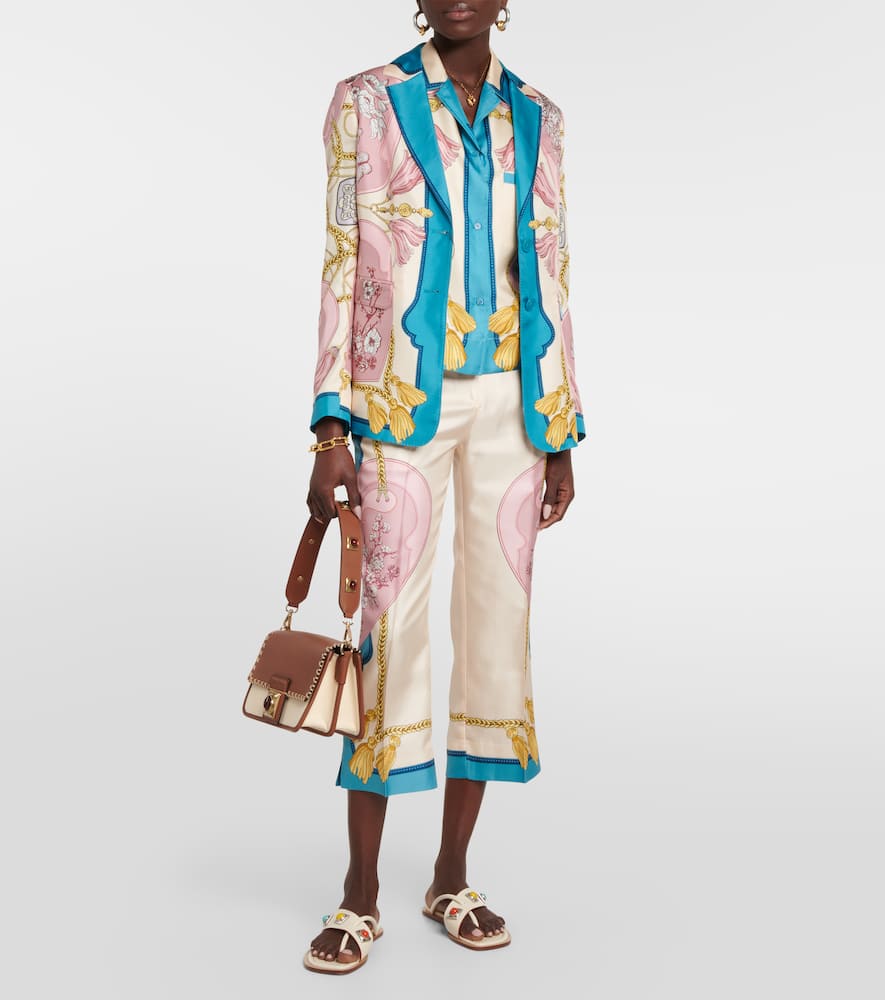 Etro Printed silk blazer