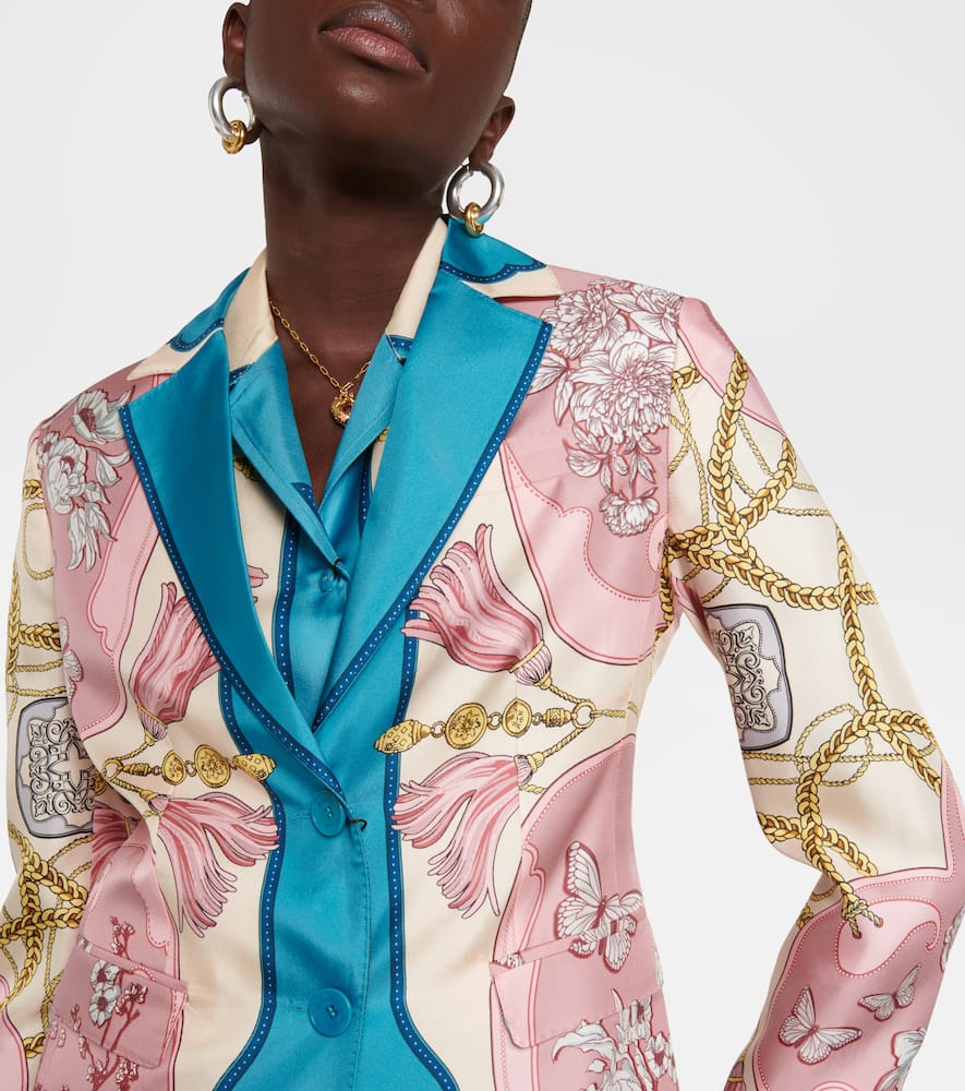 Etro Printed silk blazer
