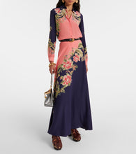 Etro Printed silk  de chine maxi skirt