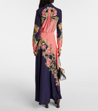 Etro Printed silk  de chine maxi skirt