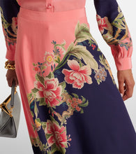 Etro Printed silk  de chine maxi skirt