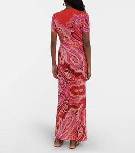 Etro Printed silk gown