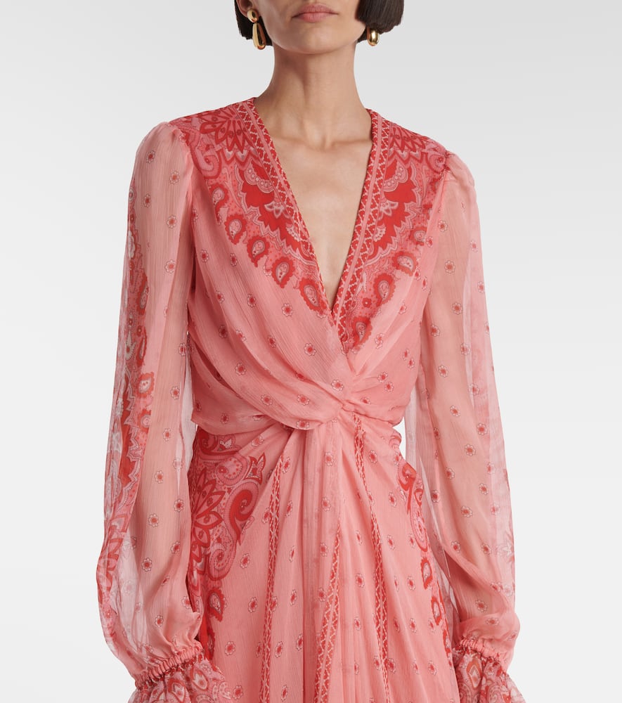 Etro Printed silk gown