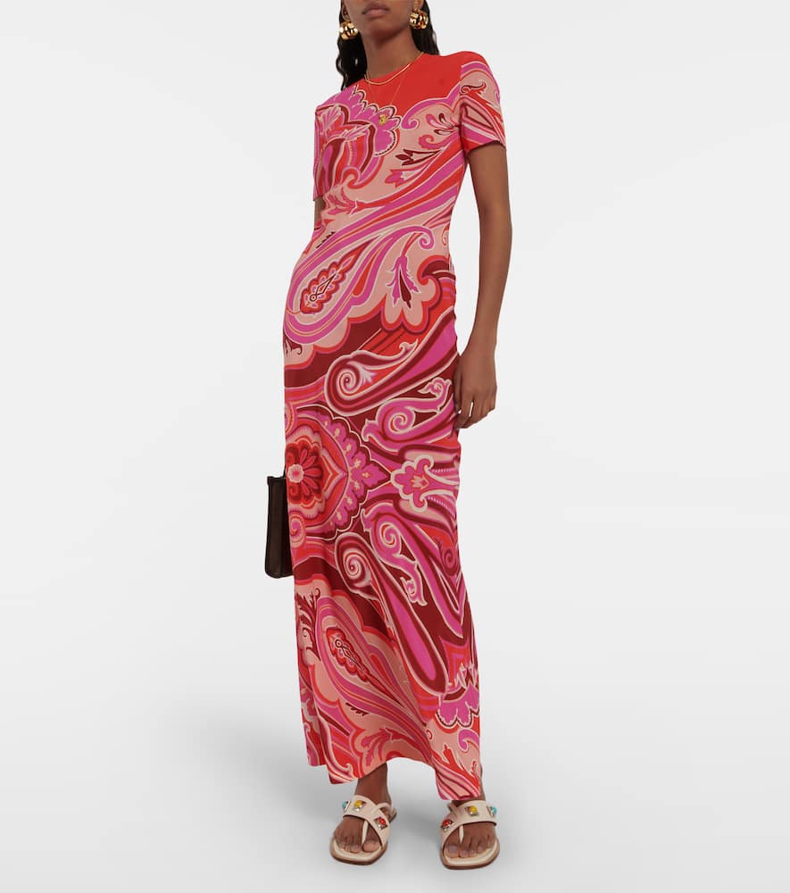 Etro Printed silk gown