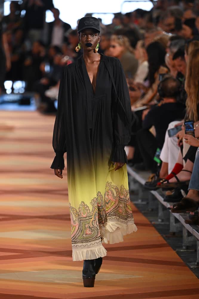 Etro Printed silk maxi dress