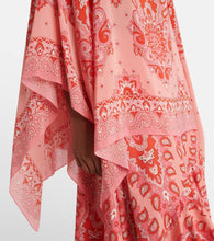 Etro Printed silk poncho