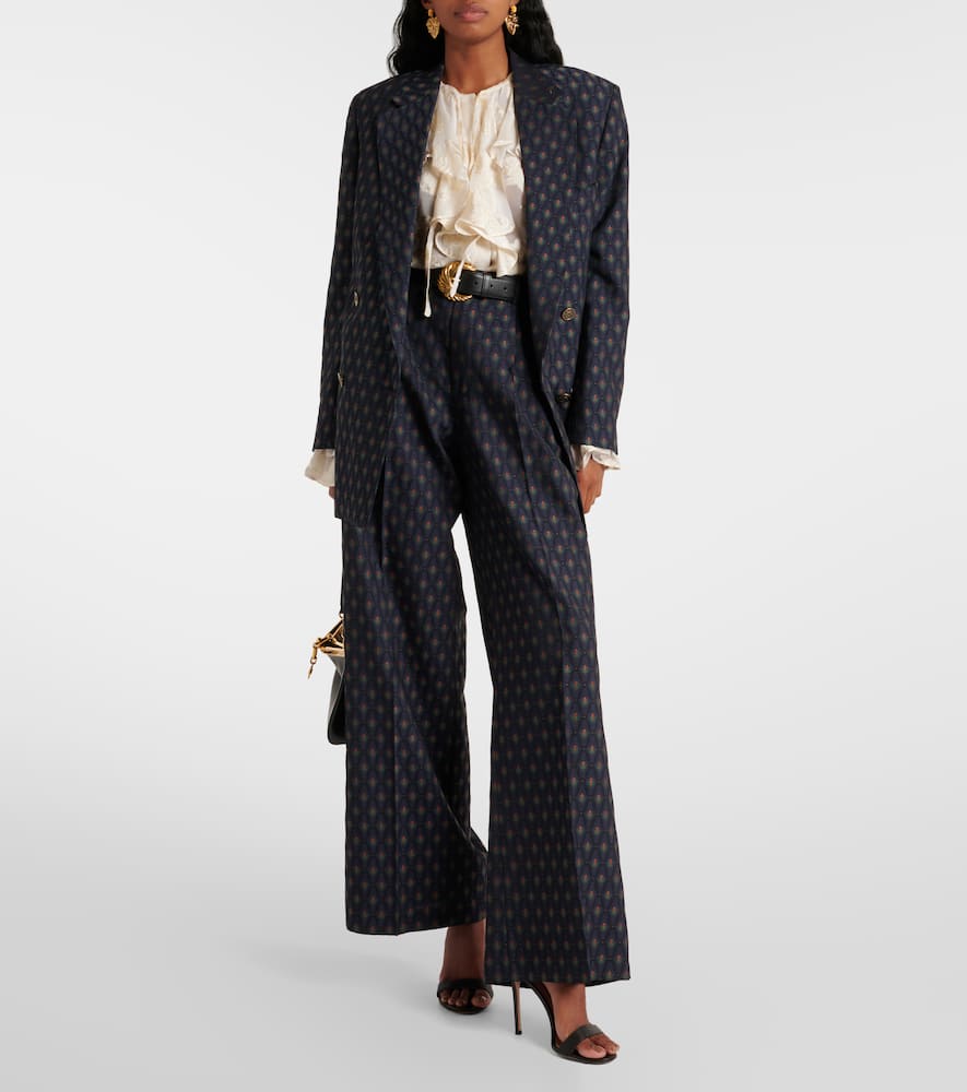 Etro Printed wool and cotton blazer