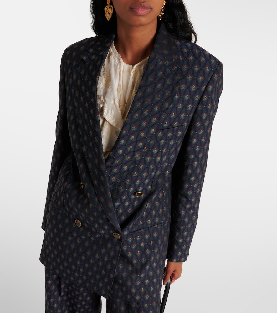 Etro Printed wool and cotton blazer