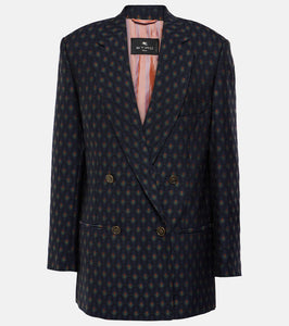 Etro Printed wool and cotton blazer