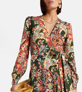 Etro Printed wrap dress