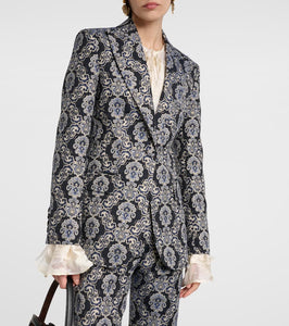 Etro Single-breasted jacquard blazer