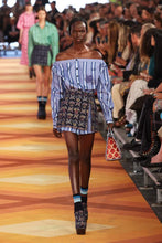 Etro Striped off-shoulder minidress