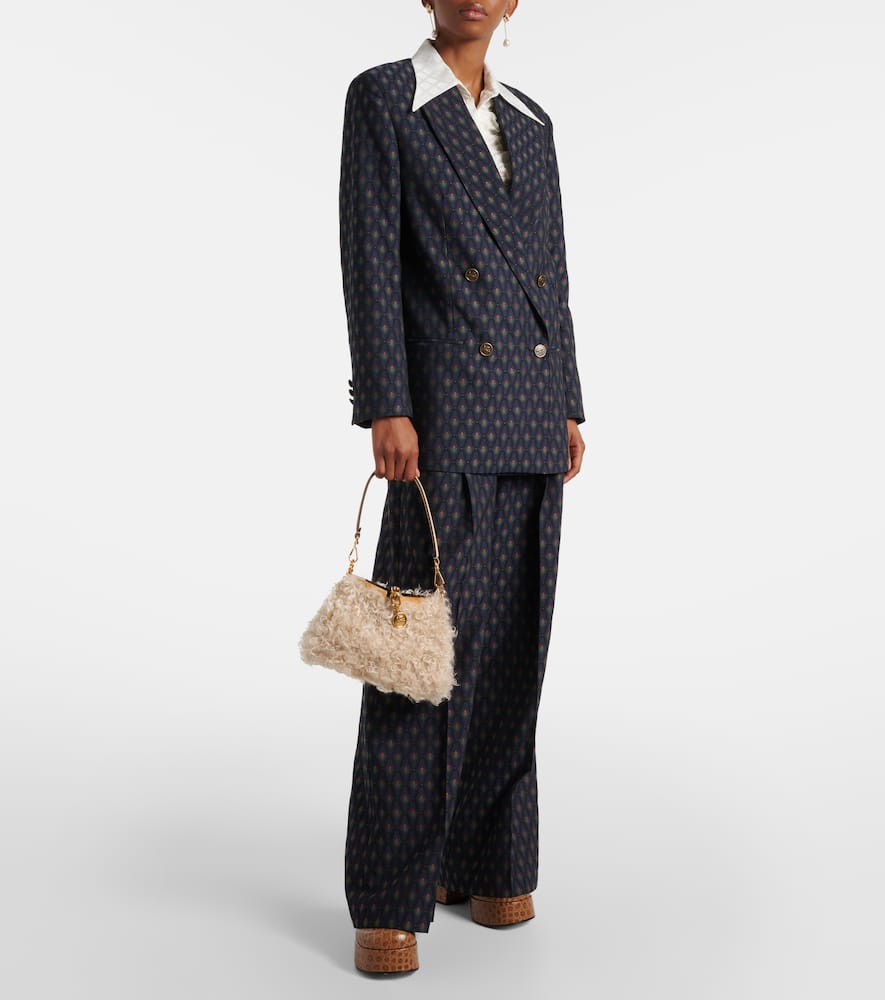 Etro Vela shearling shoulder bag