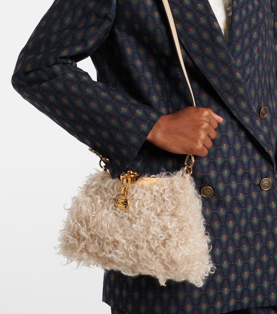 Etro Vela shearling shoulder bag