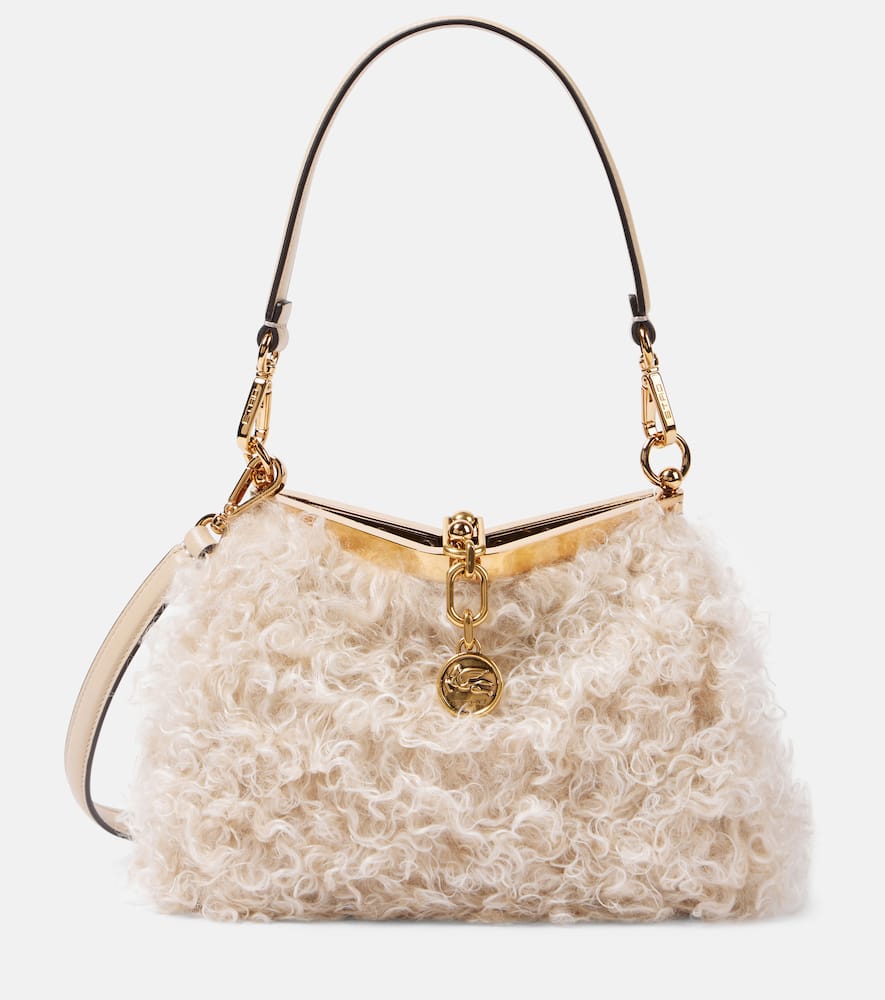Etro Vela shearling shoulder bag