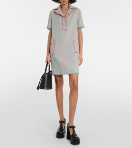 Etro Wool and cotton-blend tweed minidress