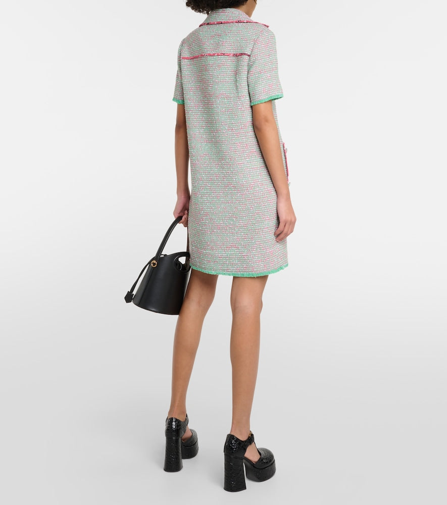 Etro Wool and cotton-blend tweed minidress