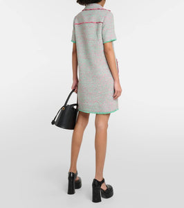 Etro Wool and cotton-blend tweed minidress