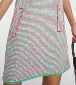 Etro Wool and cotton-blend tweed minidress