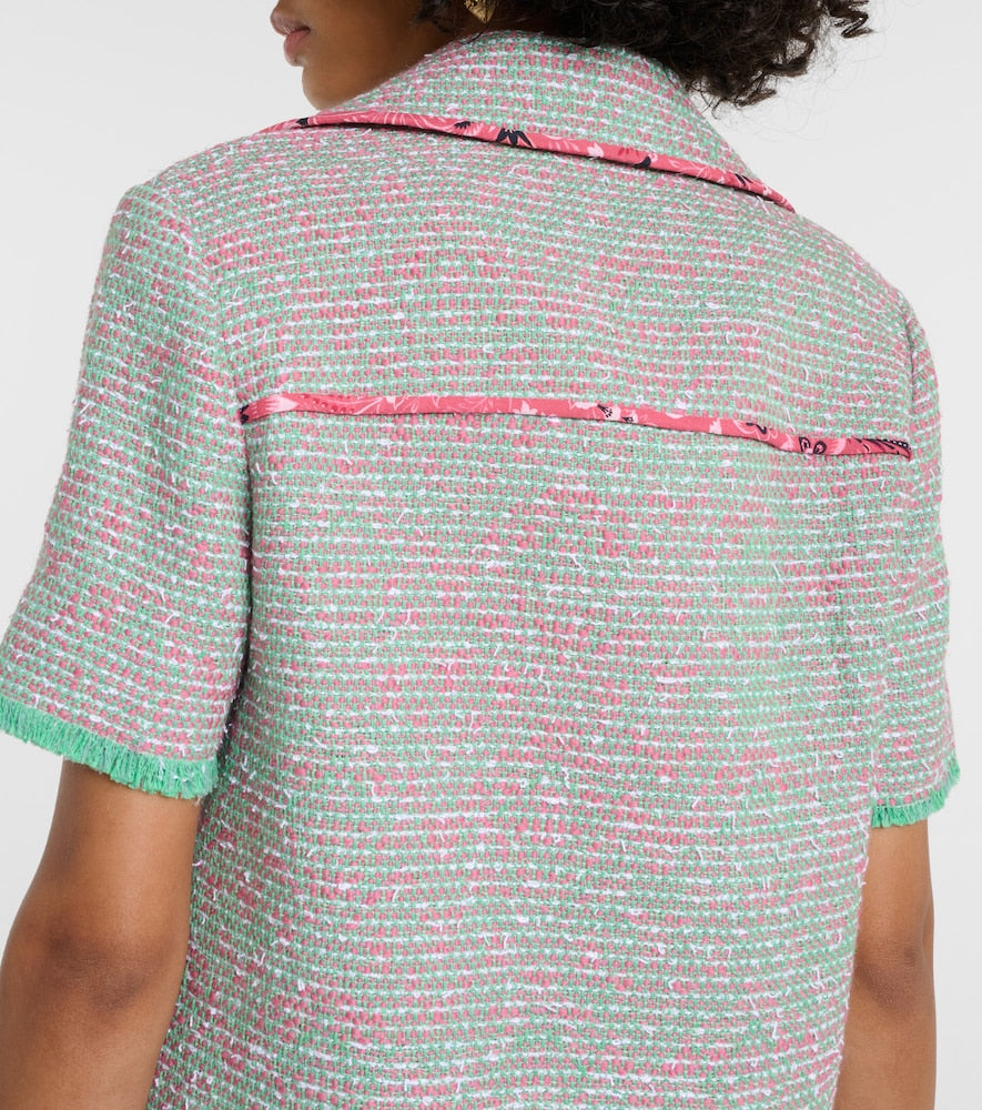 Etro Wool and cotton-blend tweed minidress