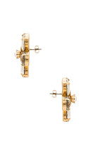 Ettika Blossom Studs in Metallic Gold