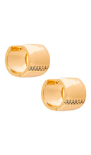 Ettika Capri Hoops in Metallic Gold